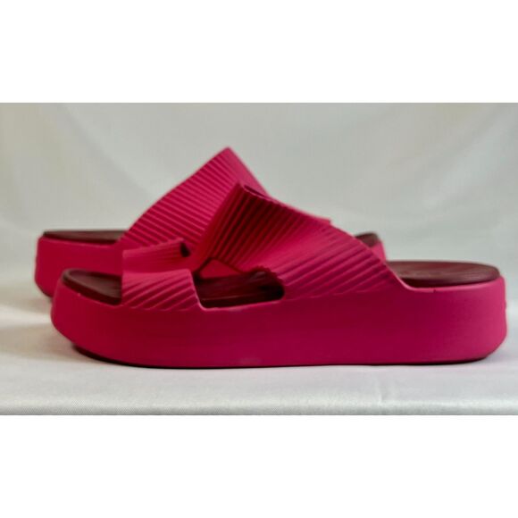 Crocs Women's Getaway Platform H-Strap Sandals Wedge for Women 8  Bright Pink - Picture 2 of 7